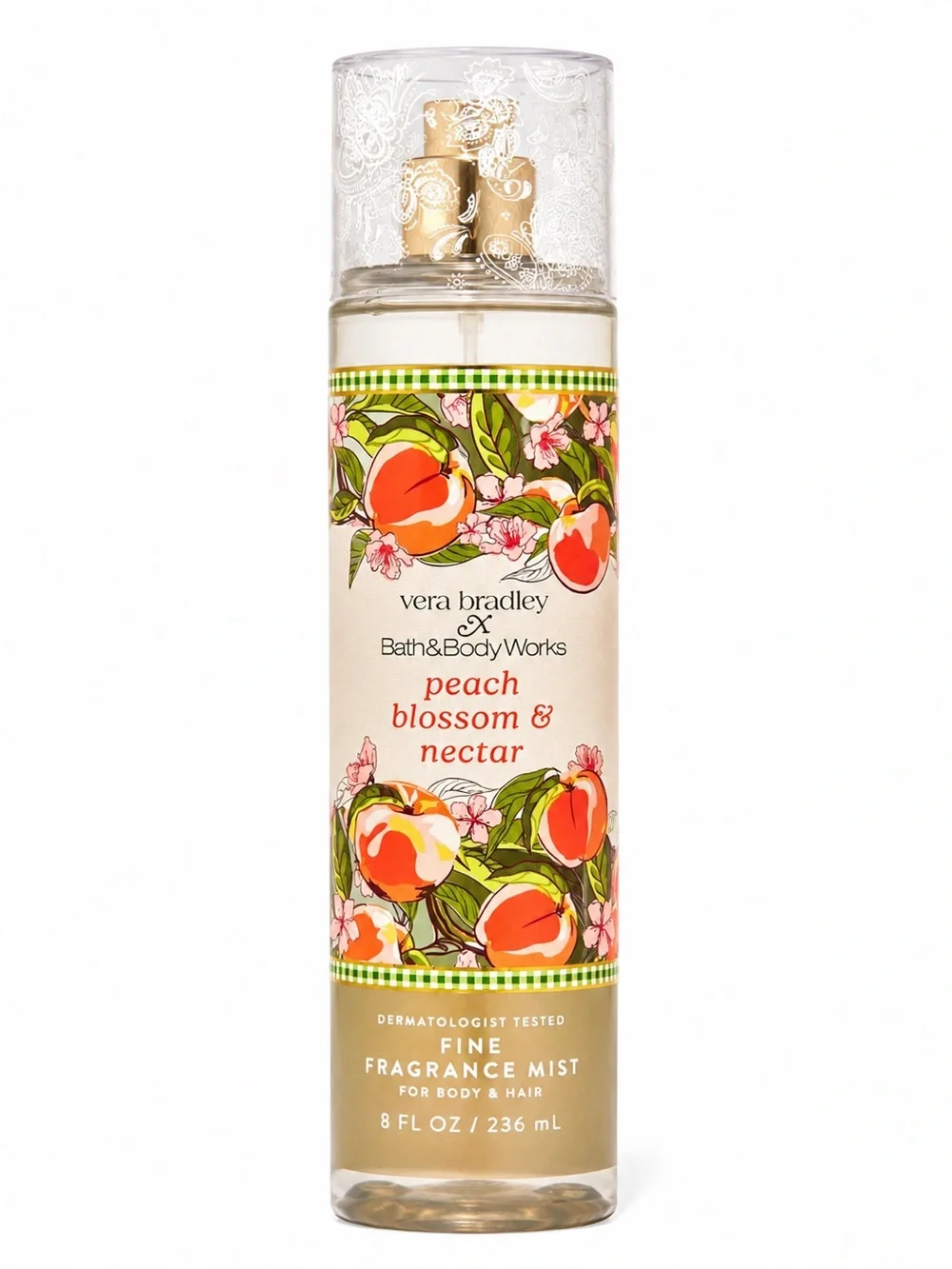 Vera Bradley x Bath & Body Works Peach Blossom & Nectar Fine Mist 8oz NWT